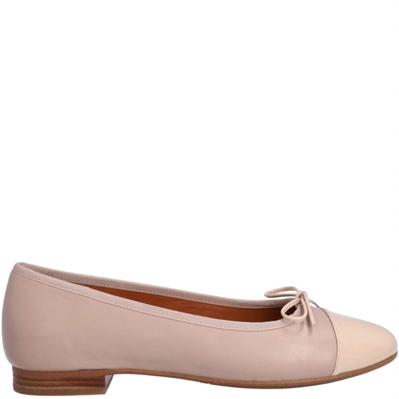 Billi Bi A6021 Ballerina Sko, Beige Nappa